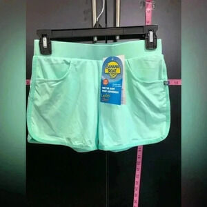 Banana Boat UPF 50+ Swim,casual summer shorts,elastic waist,pockets, Seafoam